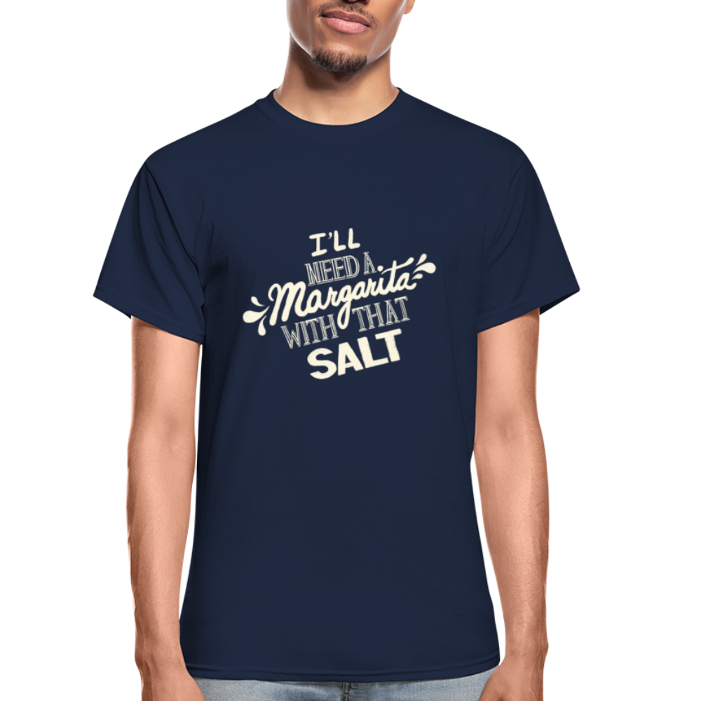 Salt Makes Me Thirsty Ultra-soft Cotton T-Shirt - navy