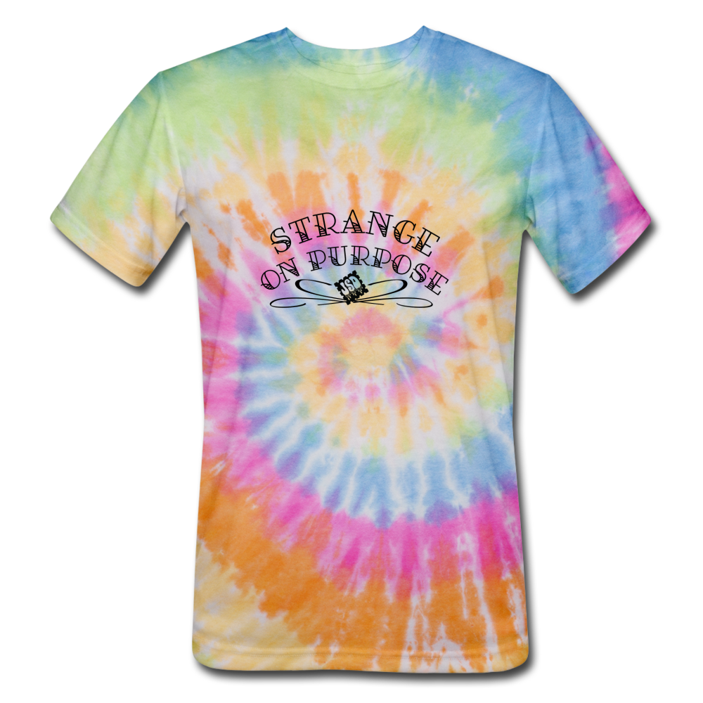 Strange on Purpose Rainbow Tie Dye Unisex T-Shirt - rainbow