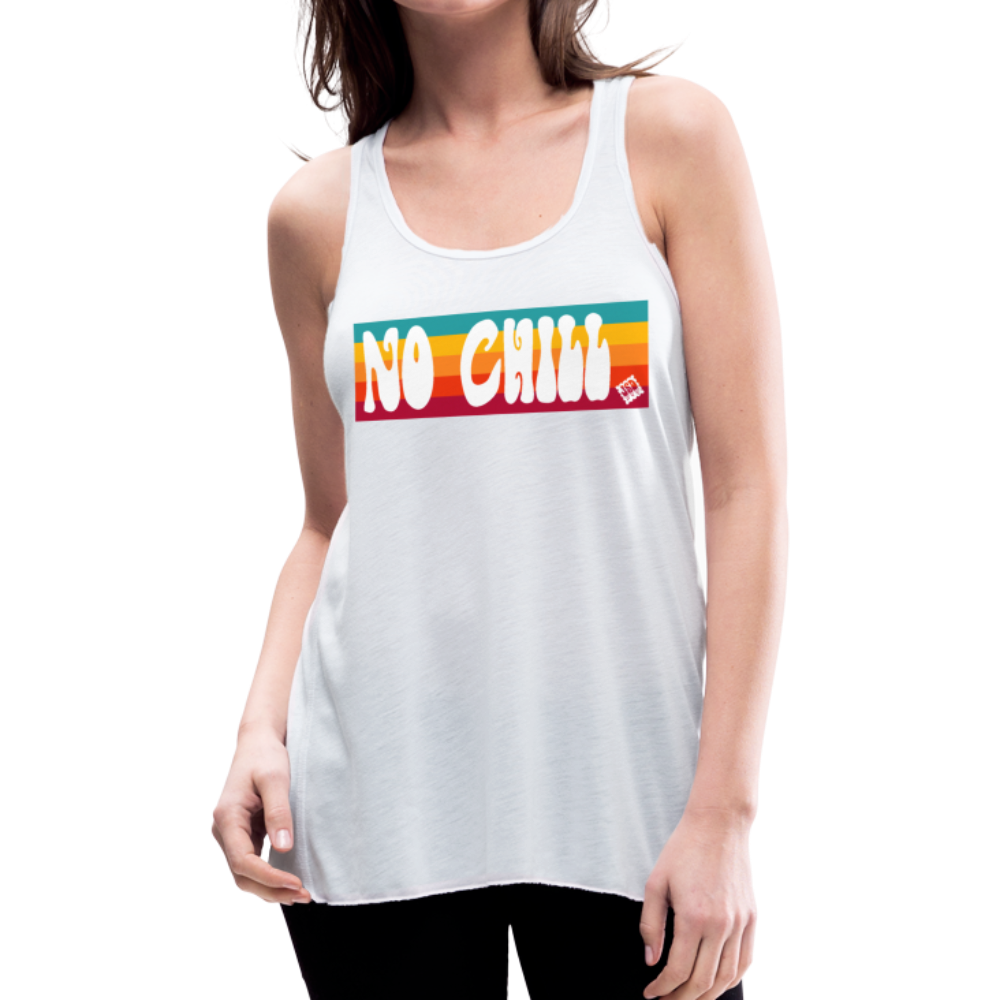 Flowy No Chill Tunic Racerback Tank Top - white