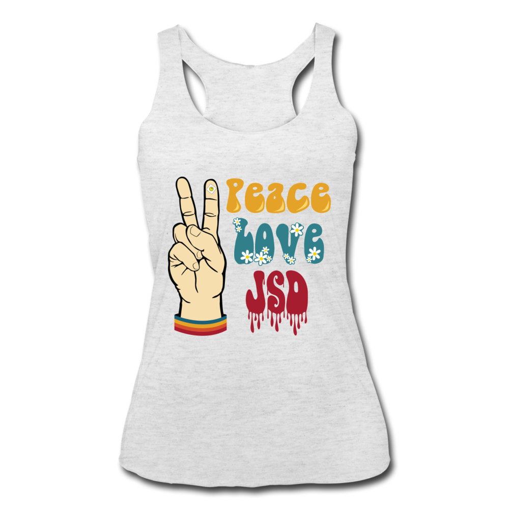Women’s Tri-Blend Racerback Tank - heather white