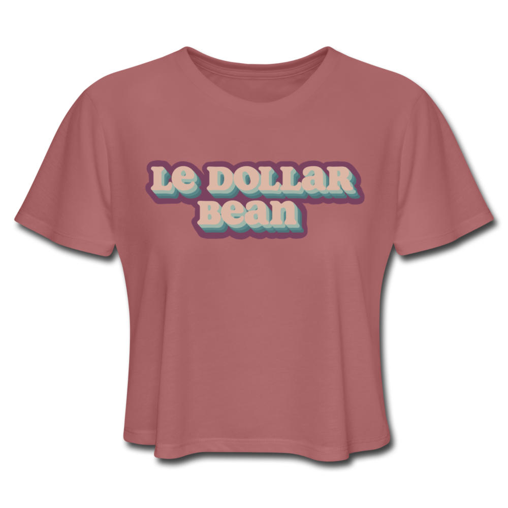 Le$Bean Women's Cropped T-Shirt - mauve