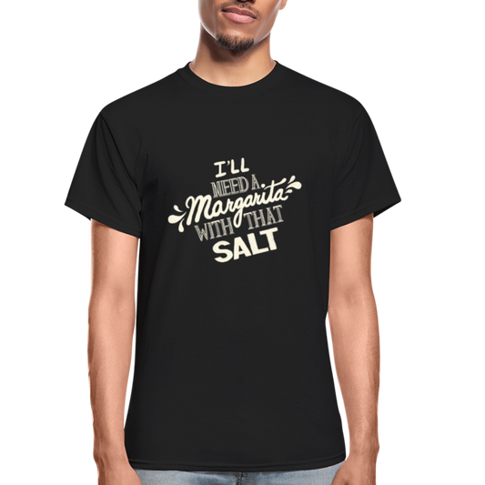 Salt Makes Me Thirsty Ultra-soft Cotton T-Shirt - black
