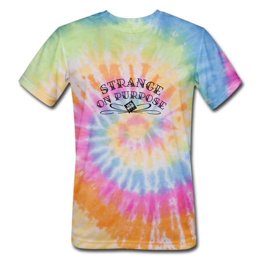 Strange on Purpose Rainbow Tie Dye Unisex T-Shirt - rainbow