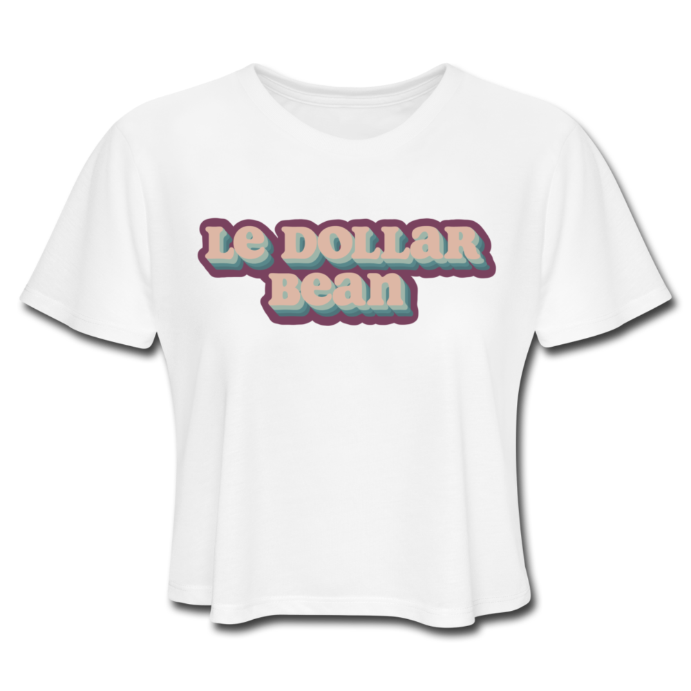 Le$Bean Women's Cropped T-Shirt - white