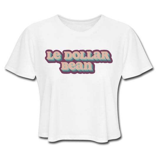 Le$Bean Women's Cropped T-Shirt - white