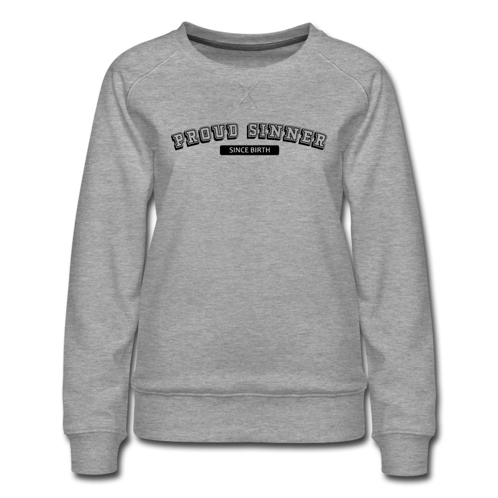 Proud Sinner Varsity Sweatshirt - heather gray