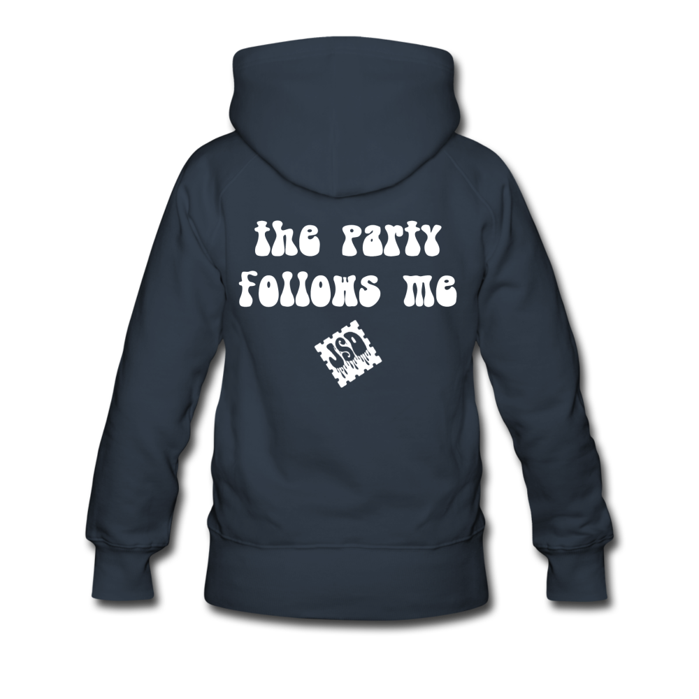The Party Follows Me Trippy Hoodie - navy