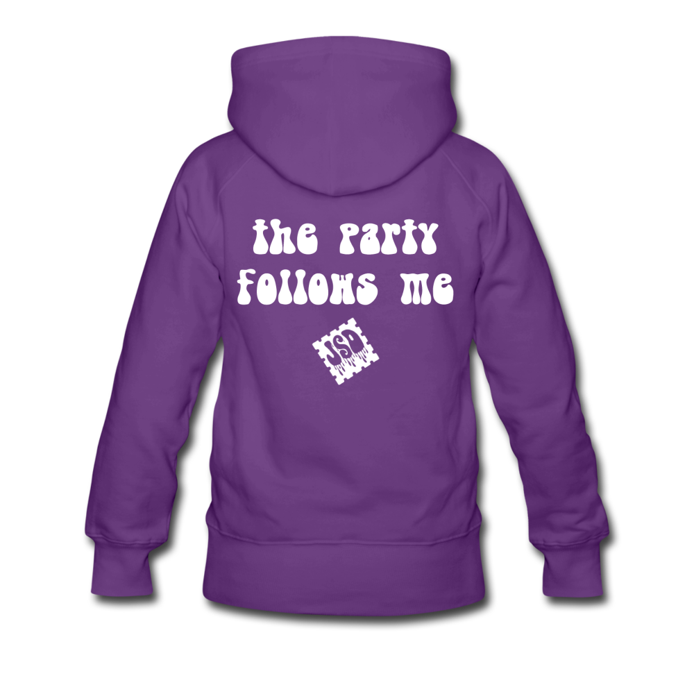 The Party Follows Me Trippy Hoodie - purple